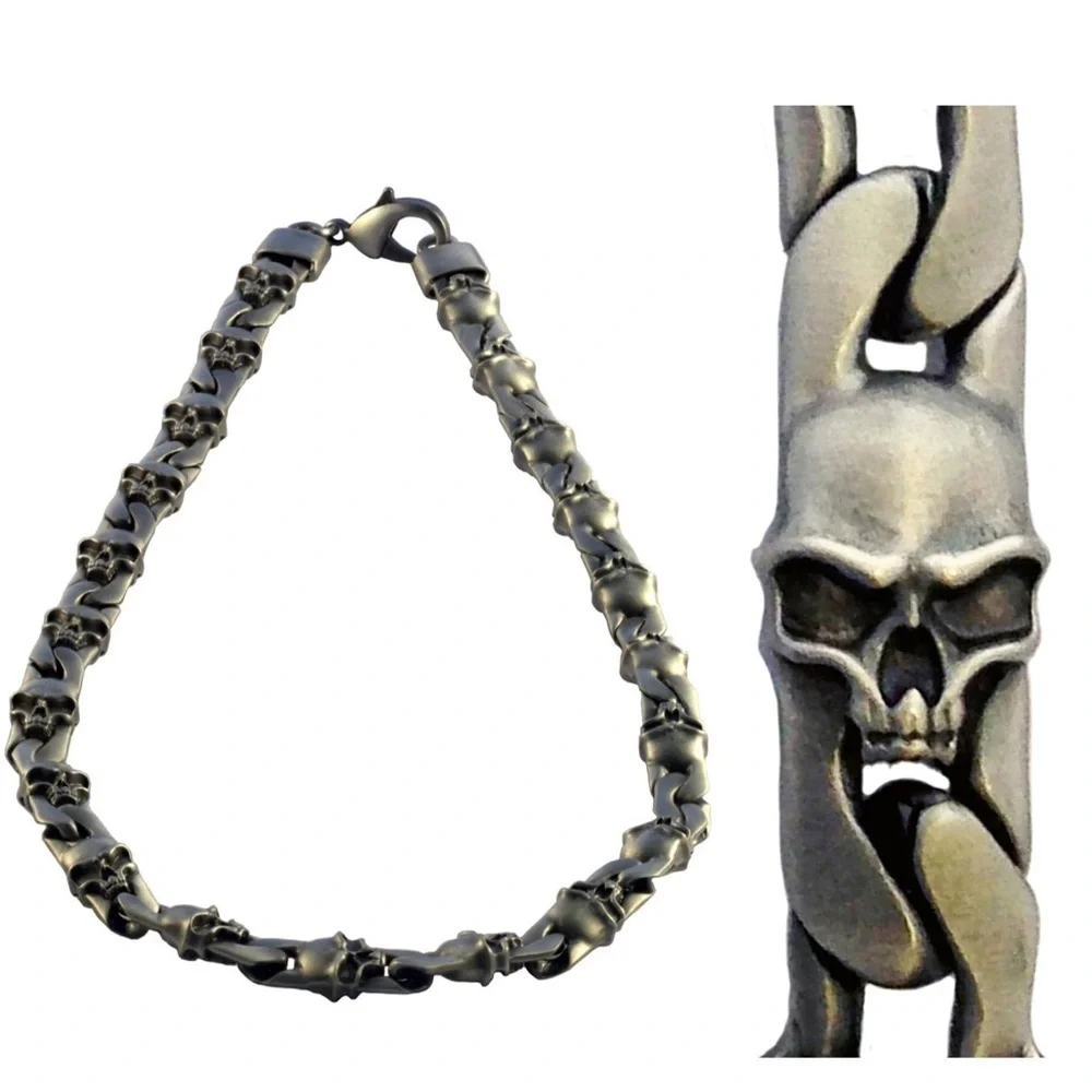 Skull Thick Chain Necklace - NWT!